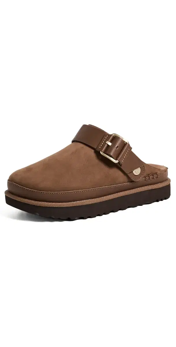 UGG Goldenstar Villa Clogs Dark Chestnut