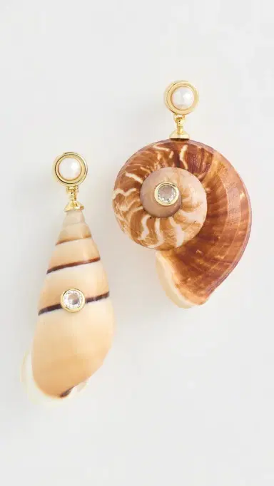 éliou Caracol Earrings Brown One Size | Thumbnail 2