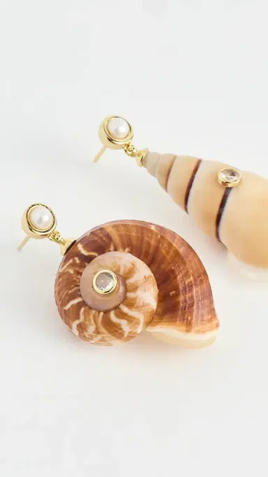 éliou Caracol Earrings Brown One Size | Thumbnail 5