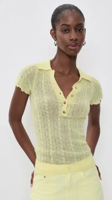 Haikure Laurie Knit Top Lime S | Thumbnail 2