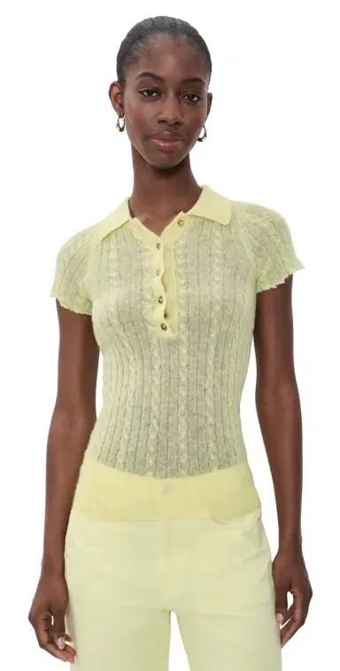Haikure Laurie Knit Top Lime S | Thumbnail 1