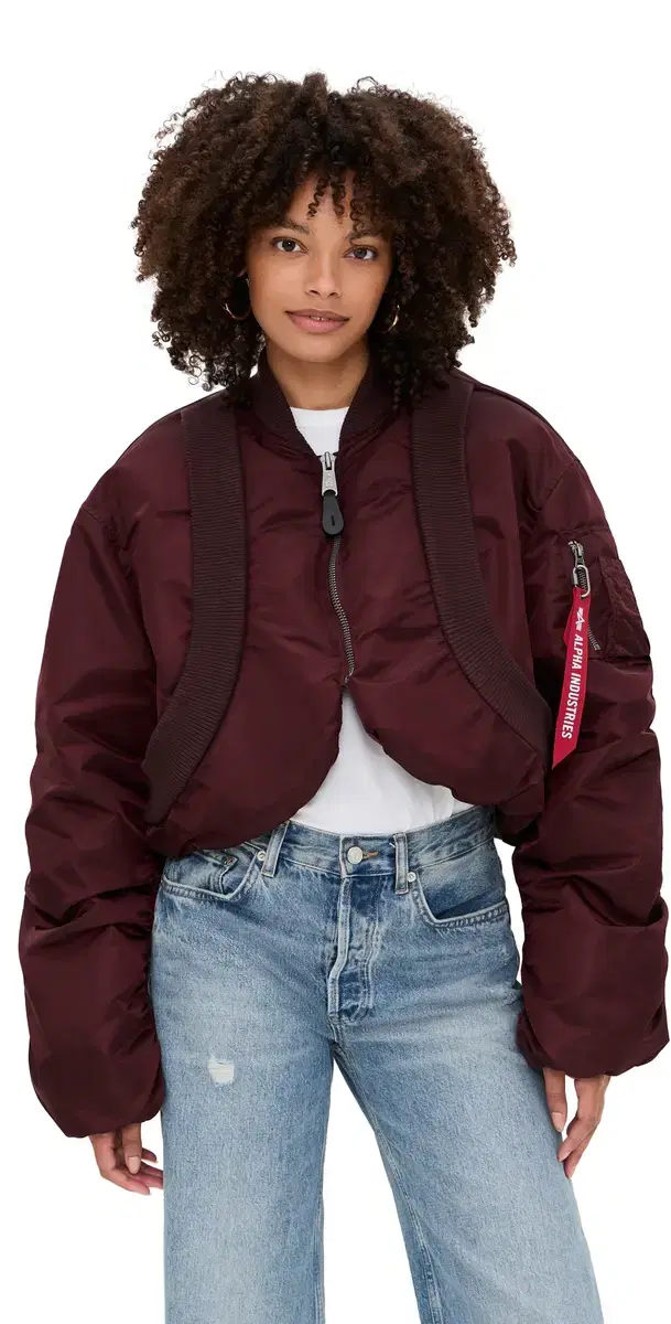 Alpha Industries a-1 Knit Rib Flight Jacket Cedar Red