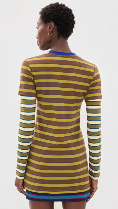 Staud Dillon Mini Dress Cigar/onoma Stripe | Thumbnail 3