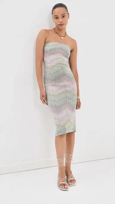 Missoni Sequin Midi Dress Multicolor Green/Pink/Orange | Thumbnail 2 Missoni Sequin Midi Dress Multicolor Green/Pink/Orange | Thumbnail 2