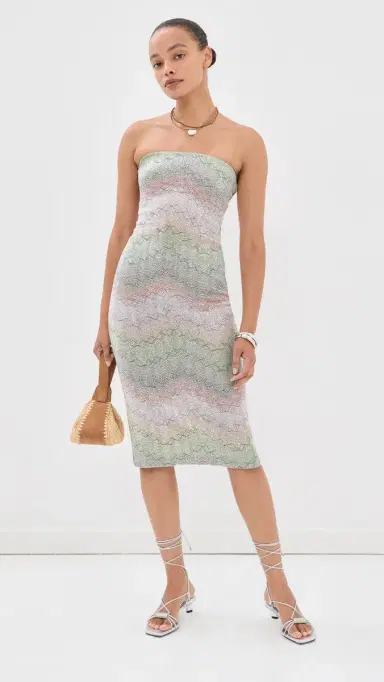 Missoni Sequin Midi Dress Multicolor Green/Pink/Orange | Thumbnail 6 Missoni Sequin Midi Dress Multicolor Green/Pink/Orange | Thumbnail 6