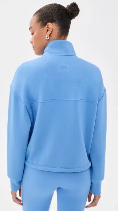 Varley ian Cropped Half Zip Sweatshirt Marina | Thumbnail 3