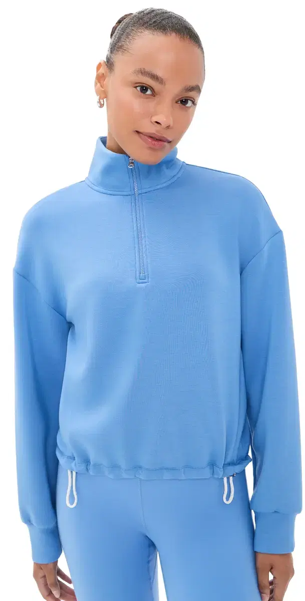 Varley ian Cropped Half Zip weatshirt Marina