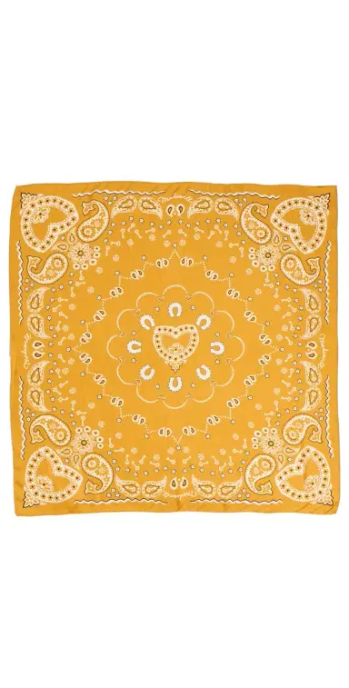 Madewell Medium Silk Bandana Horseshoe Golden Saffrom One Size | Thumbnail 1