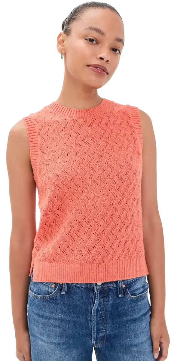Varley Hazen Knit Tank Apricot Brandy