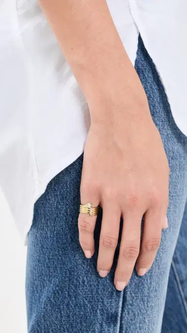 Heaven Mayhem Lab Grown Oria Ring Gold | Thumbnail 3