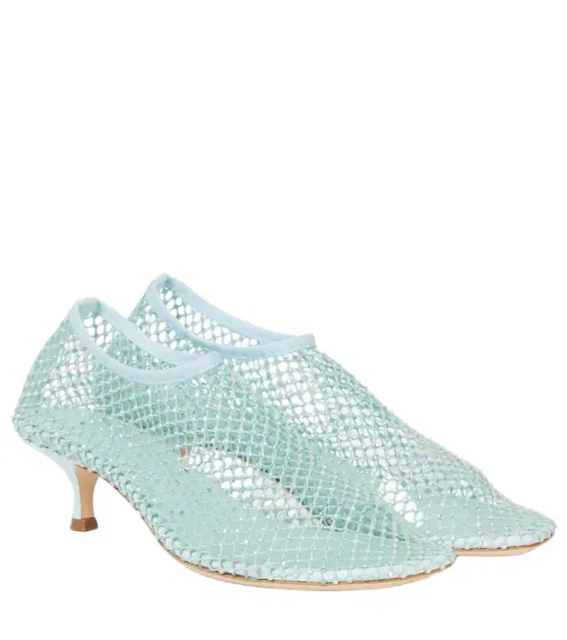 Christopher Esber Minette embellished fishnet pumps