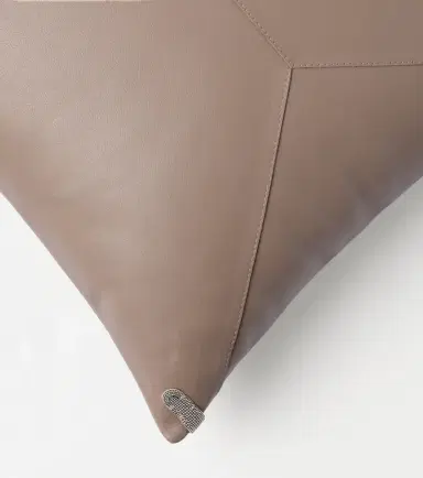 Brunello Cucinelli Monili leather cushion | Thumbnail 2