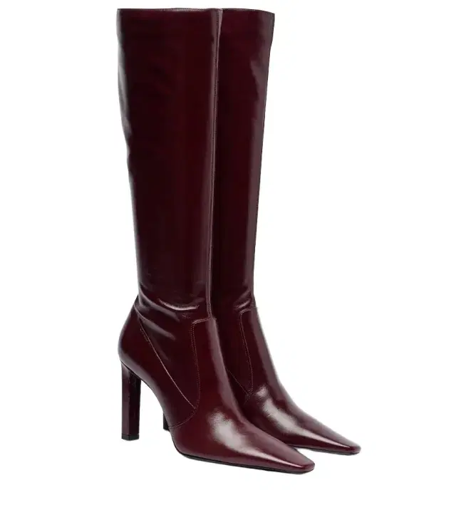 Saint Laurent Francoise 95 leather knee-high boots