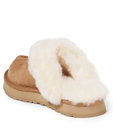 UGG Kids Disquette shearling-trimmed suede slippers | Thumbnail 3