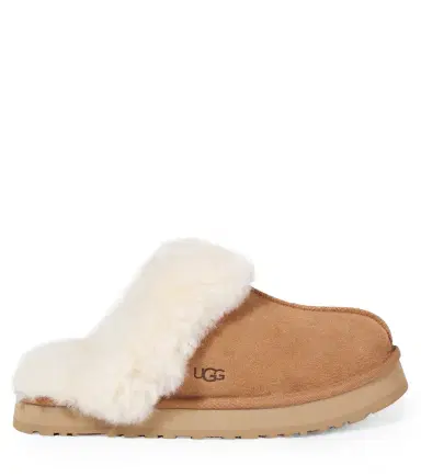 UGG Kids Disquette shearling-trimmed suede slippers | Thumbnail 4