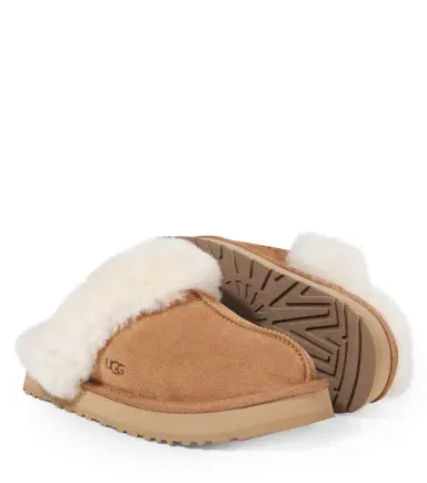 UGG Kids Disquette shearling-trimmed suede slippers | Thumbnail 5