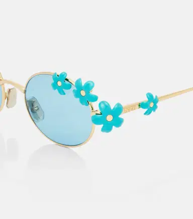 Loewe Signature Floral oval sunglasses | Thumbnail 4