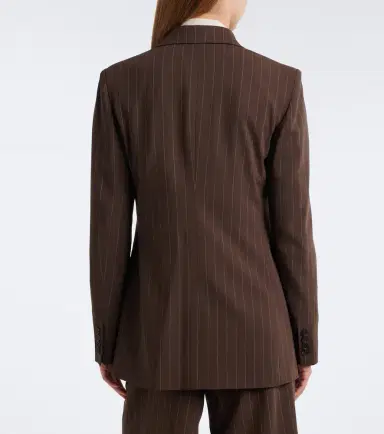 Ralph Lauren Collection Pinstripe double-breasted wool blazer | Thumbnail 4