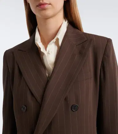 Ralph Lauren Collection Pinstripe double-breasted wool blazer | Thumbnail 5
