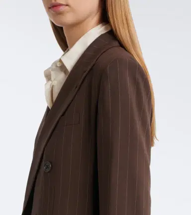 Ralph Lauren Collection Pinstripe double-breasted wool blazer | Thumbnail 8