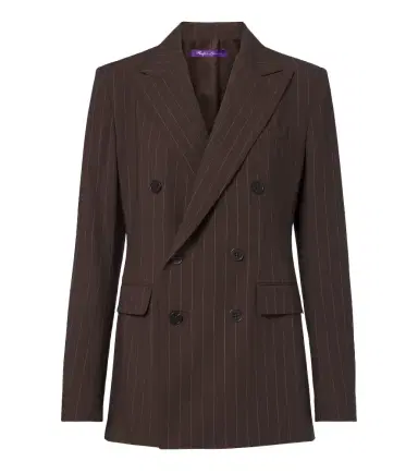 Ralph Lauren Collection Pinstripe double-breasted wool blazer | Thumbnail 1