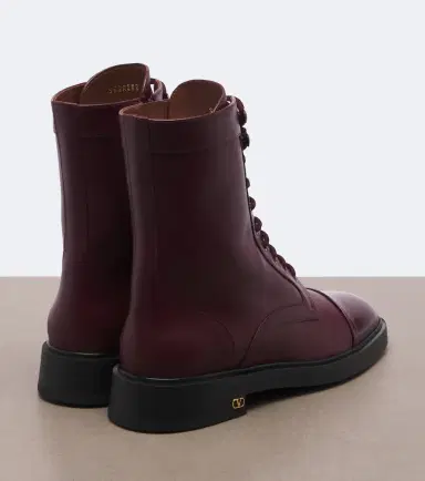 Valentino Garavani VLogo lace-up leather combat boots | Thumbnail 2 Valentino Garavani VLogo lace-up leather combat boots | Thumbnail 2