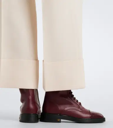 Valentino Garavani VLogo lace-up leather combat boots | Thumbnail 6 Valentino Garavani VLogo lace-up leather combat boots | Thumbnail 6