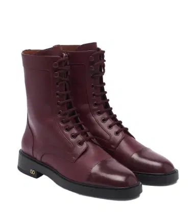 Valentino Garavani VLogo lace-up leather combat boots | Thumbnail 1 Valentino Garavani VLogo lace-up leather combat boots | Thumbnail 1