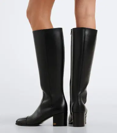 Valentino Garavani VLogo leather knee-high boots | Thumbnail 6 Valentino Garavani VLogo leather knee-high boots | Thumbnail 6