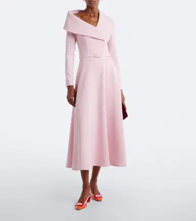 Safiyaa Odelle asymmetric crêpe midi dress | Thumbnail 3 Safiyaa Odelle asymmetric crêpe midi dress | Thumbnail 3