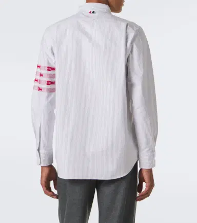Thom Browne 4-Bar striped cotton Oxford shirt | Thumbnail 8