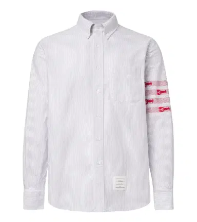 Thom Browne 4-Bar striped cotton Oxford shirt | Thumbnail 1