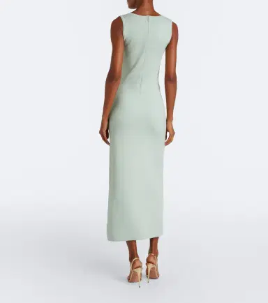 Oscar de la Renta Floral appliqué wool-blend midi dress | Thumbnail 6