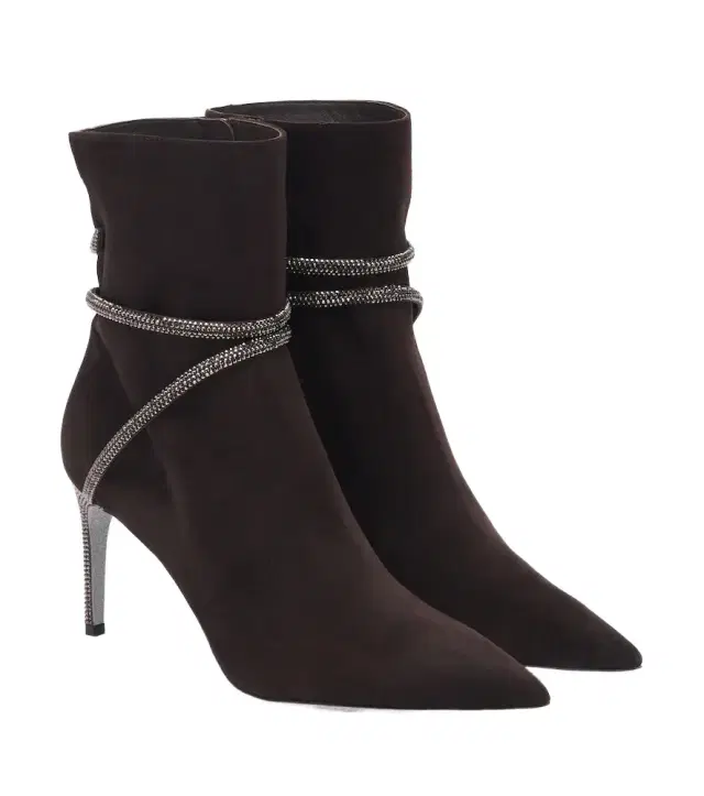Rene Caovilla Cleo embellished suede ankle boots