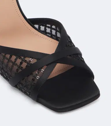 Malone Souliers Perla satin and mesh mules | Thumbnail 3 Malone Souliers Perla satin and mesh mules | Thumbnail 3