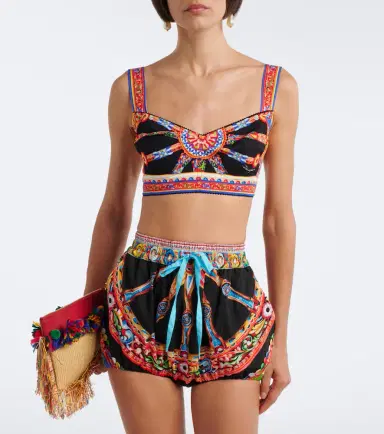 Dolce & Gabbana Carretto cotton poplin shorts | Thumbnail 2