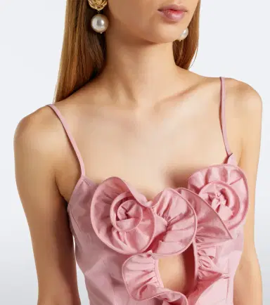 Magda Butrym Floral-appliqué cotton and silk minidress | Thumbnail 5
