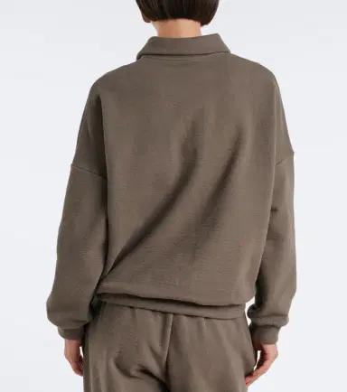 Magda Butrym Cotton-blend fleece polo sweater | Thumbnail 6