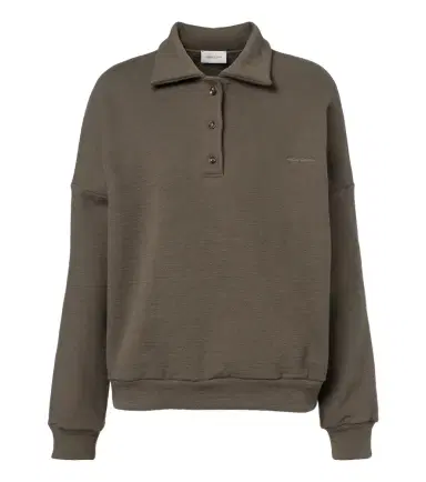 Magda Butrym Cotton-blend fleece polo sweater | Thumbnail 1
