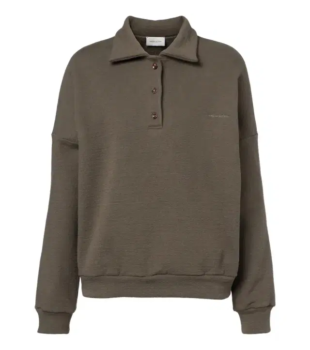 Magda Butrym Cotton-blend fleece polo sweater