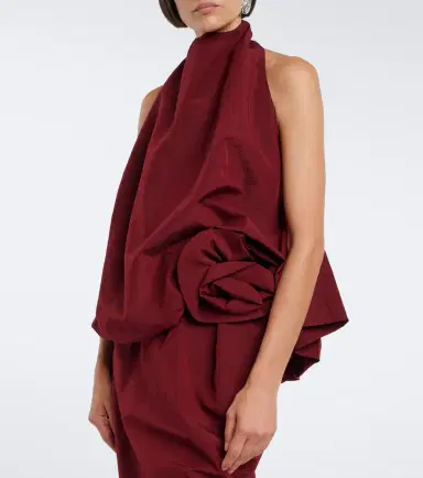 Magda Butrym Halterneck cotton and silk top | Thumbnail 3 Magda Butrym Halterneck cotton and silk top | Thumbnail 3