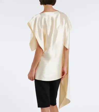 Magda Butrym Asymmetric draped silk satin top | Thumbnail 4