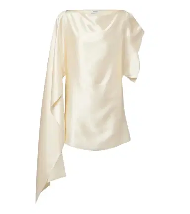 Magda Butrym Asymmetric draped silk satin top | Thumbnail 1