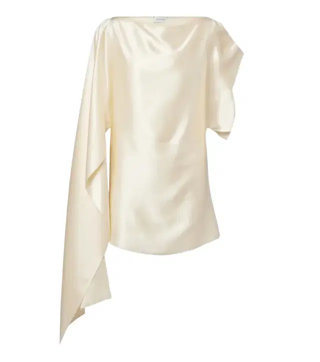 Magda Butrym Asymmetric draped silk satin top
