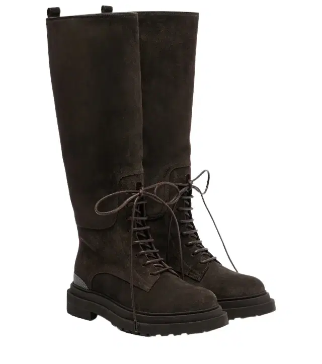 Monili suede lace-up boots