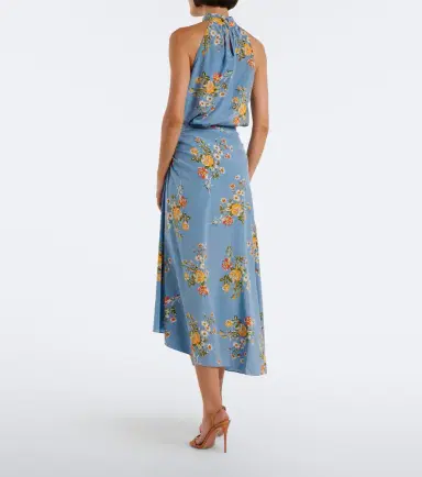 Veronica Beard Limani ruched floral silk-blend midi skirt | Thumbnail 2