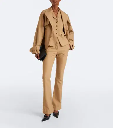 Veronica Beard Corbette twill flared pants | Thumbnail 3