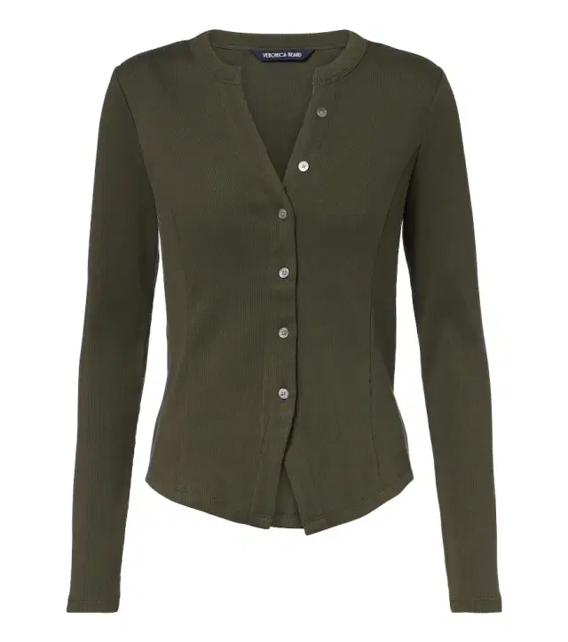 Veronica Beard Cordis ribbed-knit cotton-blend cardigan