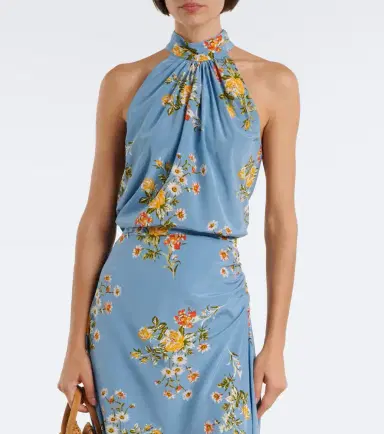 Veronica Beard Kovi floral halterneck silk-blend top | Thumbnail 4 Veronica Beard Kovi floral halterneck silk-blend top | Thumbnail 4