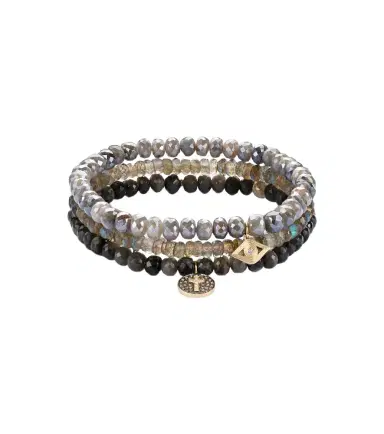 Sydney Evan Set of 3 14kt gold beaded bracelets with gemstones | Thumbnail 1 Sydney Evan Set of 3 14kt gold beaded bracelets with gemstones | Thumbnail 1